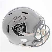 Autographed Josh Jacobs Raiders Helmet