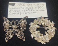 Lot of 2 Beautiful Vintage AAI 1980s Brooches