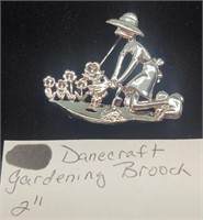 Pretty Danecraft Gardening Brooch