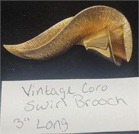 Beautiful Vintage Coro Swirl Brooch