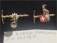 Vintage Edelweiss Pin Lot of 2