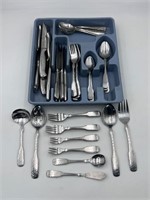 Rogers Stainless Korea Hammered Stainless Flatware