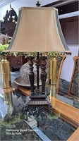 Beautiful table lamp with beaded shade.