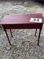 Wood desk w/ 3 drawers - 30T x 36L x 16.5W