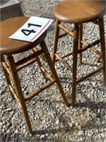 Wooden bar stools - 2 - 30T