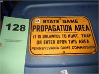 PA Game Commission propagation sign