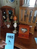 Candle lamps, jewelry chests
