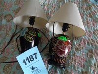 Two Oriental style lamps