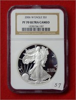 2006 W American Eagle NGC PF70 1 Ounce Silver