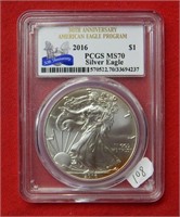 2016 American Eagle PCGS MS70 1 Ounce Silver