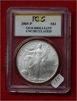 2005 P American Eagle PCGS Gem UNC 1 Oz Silver