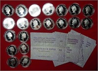 (20) Cooke Island Sterling Silver Commemoratives