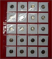 (20) Roosevelt Dimes Proof