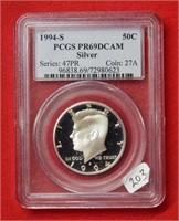 1994 S Kennedy Silver Half Dollar PCGS PR69 DCAM