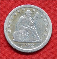 1842 O Seated Liberty Silver Quarter