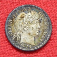 1914 Barber Silver Dime