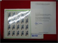 Sheet of Haiti 25 Cent Stamps - Blue Jay w/ Story