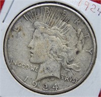 1924 S Peace Silver Dollar