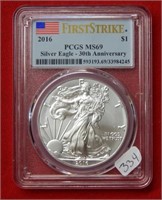 2016 American Eagle PCGS MS69 1 Ounce Silver