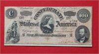 1864 $100 CSA  Large Size Note