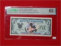 1987 $1 Disney Dollar PMG 65 EPQ