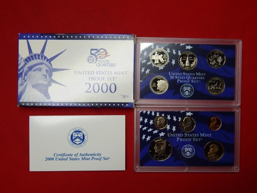 2000 US Mint Proof Set - 10 Coins Total