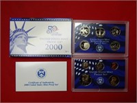 2000 US Mint Proof Set - 10 Coins Total