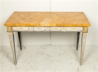Neo-Classical Painted Faux Marble Entrance Table