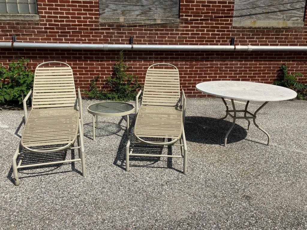 Patio Loungers and Tables