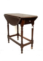 Oval Drop Leaf Table with Glass Knobs