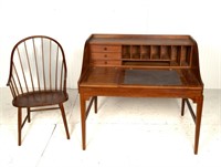 Danish Modern Style Desk & Chair attrib Harden