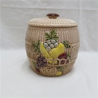 Fruit Cookie Jar - Hand painted - 1950's - Crazing