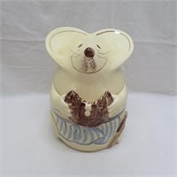 Mouse Eating Cookies - Jar - Ceramic - Vintage