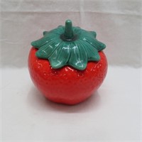 Strawberry Cookie Jar - Ceramic - Vintage