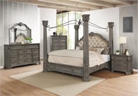 Preston Gray King Bedroom Set of 5 (KIT)