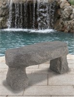 Simulated Rock Bench Settee