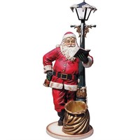 Large Santa with Lamp Post (6ft)