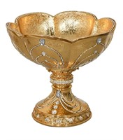 Grand Golden Pedestal Bowl
