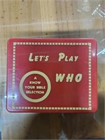 Bible Trivia Game "Let's Play Who"