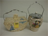 Two 1930’s chintz biscuit barrels.