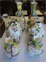 Four pairs of 19th century German porcelain
