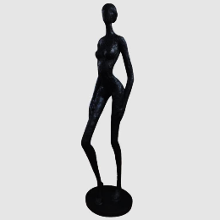 Black Lady Statue in Stand