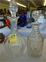 Victorian cut crystal decanter along with an