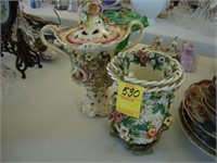 19th century German porcelain vase along with a