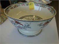 19th century floral ironstone punch bowl.
