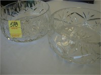 Two heavy cut crystal 7" bowls.