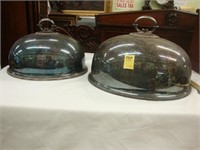 Pair of Sheffield dish domes by Hamilton &