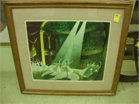 Large picture of a ballet, signed Doris Zikerser,