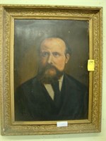 19th century oil on board of a gentleman with