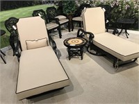 Astoria Outdoor Swivel Chaise Lounge Set Of 3